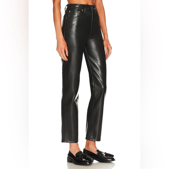 AGOLDE 90s Pinch Waist Leather Pants - Picture 3 of 6